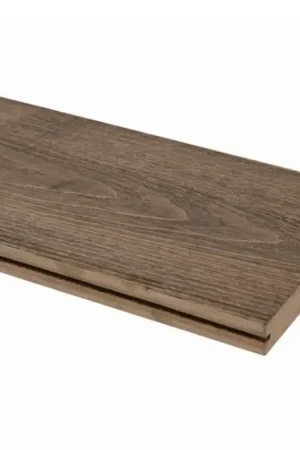 Voordeelprijs CarpGarant Vlonderplank Composiet Vintage Massief Noot Bruin 1.9 x 13.5 cm - Lengte 400 cm